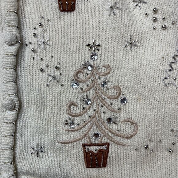 Designer Originals Studio Women's Christmas Sweater Trees Size Large - Picture 3 of 15